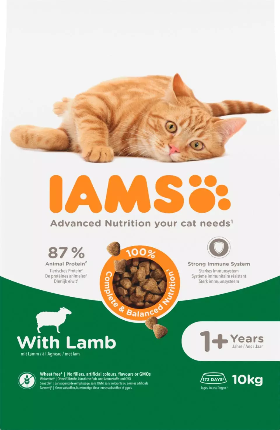 Iams Cat Vitality Adult Lamb & Chicken, 10 kg