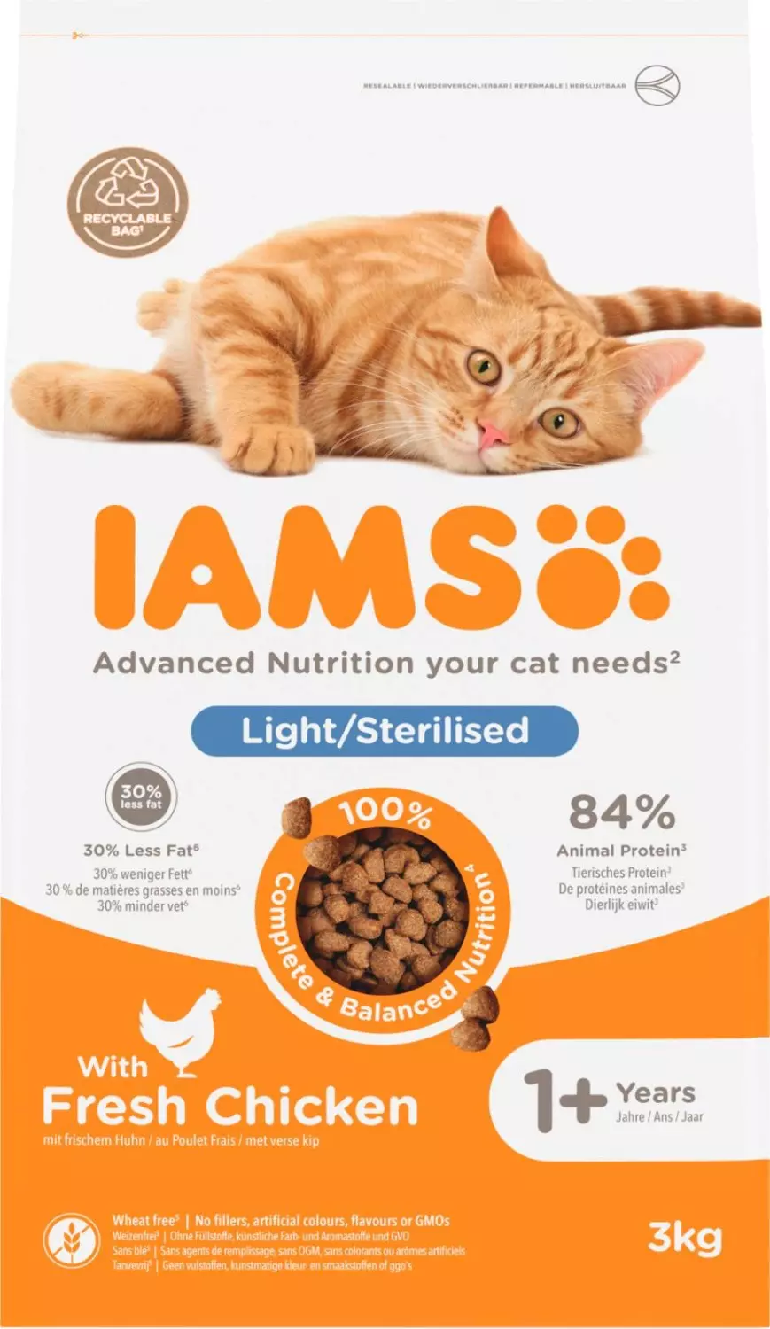 Iams Cat Vitality Adult Sterilised, 3 kg