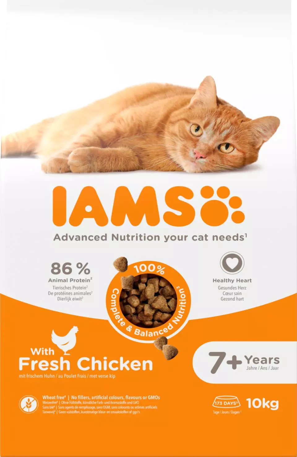 Iams Cat Vitality Senior Chicken, 10 kg