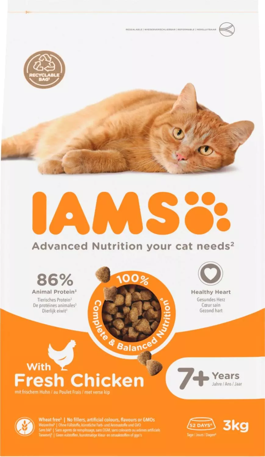 Iams Cat Vitality Senior Chicken, 3kg