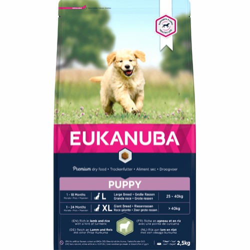 Euk Dog Puppy L/XL Lamb & Rice, 2,5 kg