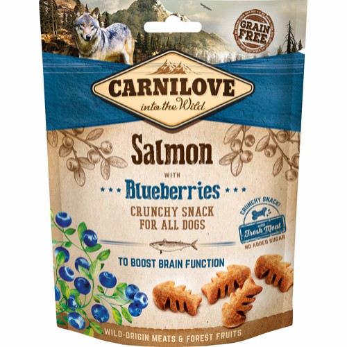 Carnilove Crunchy Snack Laks & Blåbær 200g