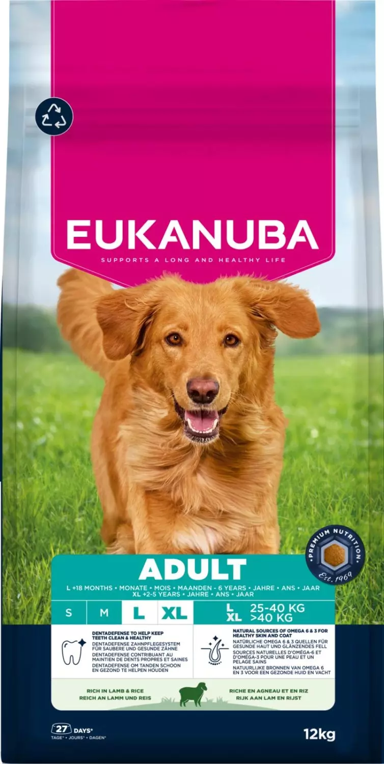 EUKANUBA Adult Large Breed Lam & Ris 12 kg