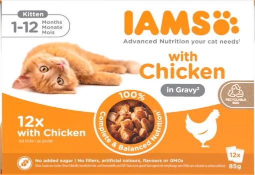 Iams Cat Delights Kitten Gravy, 12x85 g