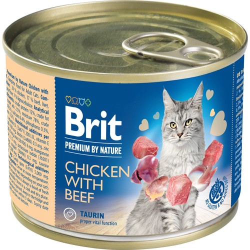 Brit Premium by Nature Chicken w/beef 200g