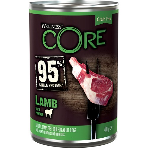 CORE Dog 95 Single Prot. Lamb & Pumpkin Can 400 g
