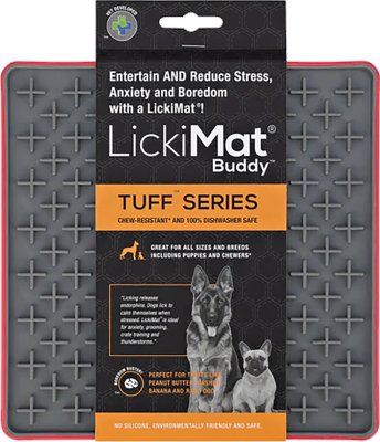 LickiMat Buddy Tuff Series Rød 20cm