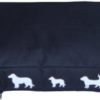 Hundemadrass, svart med hvite silhuetter 100x67x8cm