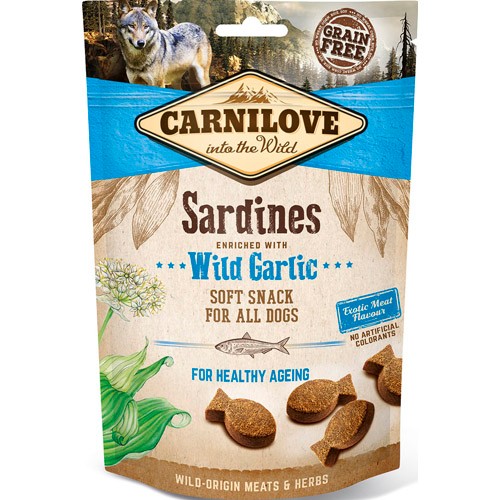 Carnilove Soft Snack Sardines Witch Wild Garlic 200g