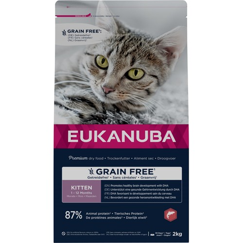 EUKANUBA CAT Kitten Grainfree Laks 2kg