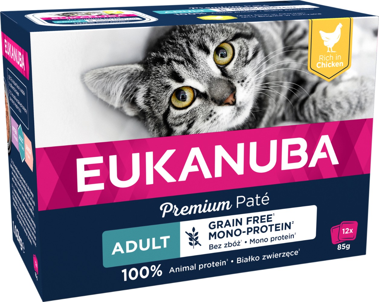 EUKANUBA CAT Adult Pate mono-protein kylling 12x85g