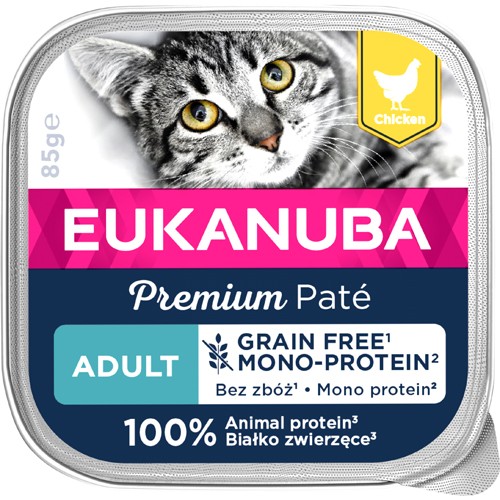 EUKANUBA CAT Adult Pate mono-protein kylling 85g
