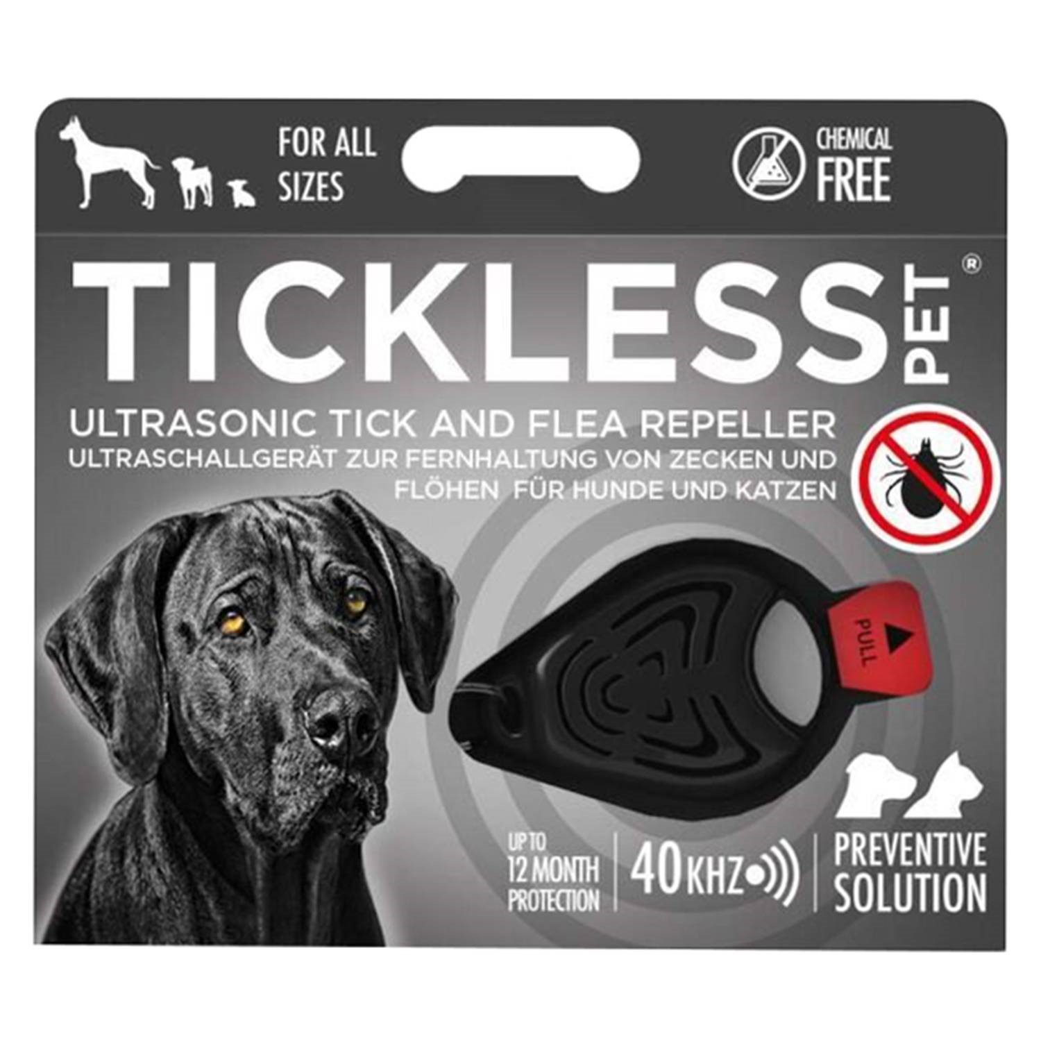 Tickless Pet Svart Ultralyd