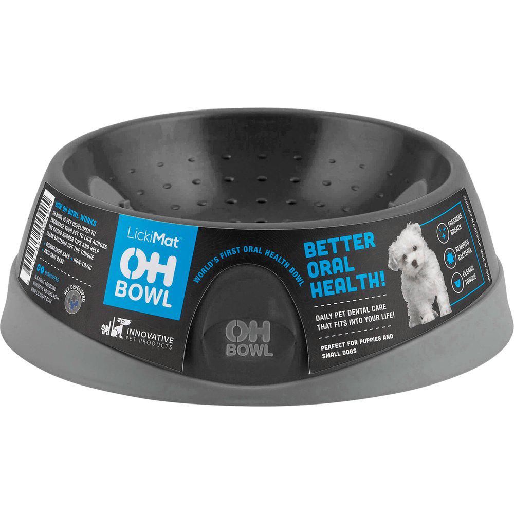 Hundskål Lickimat Oral Hygiene Bowl S Svart Ø16x5cm