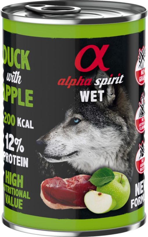 Alpha Spirit Duck with green apple 400 g