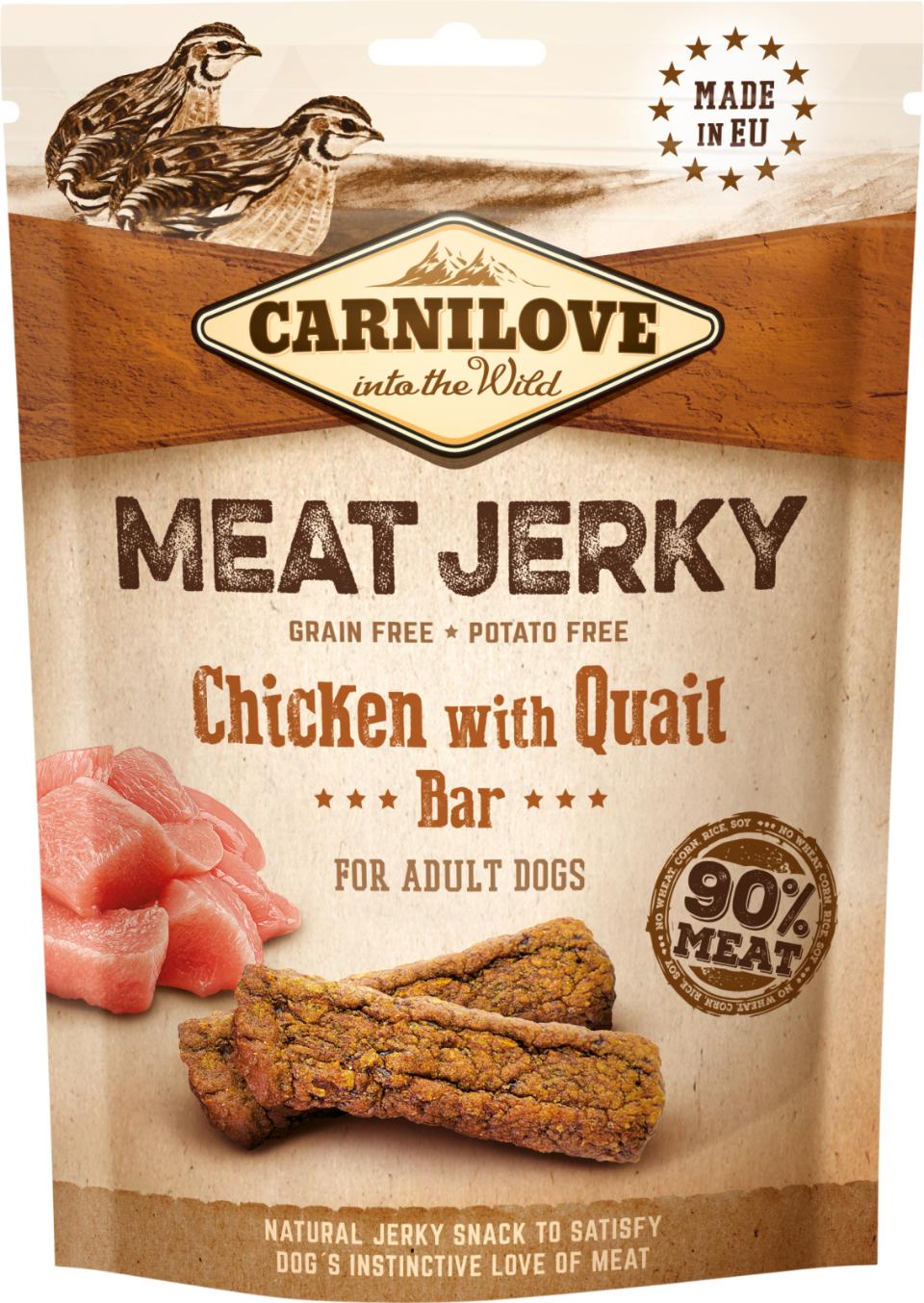 Carnilove Jerky Chicken with Quail Bar 100g