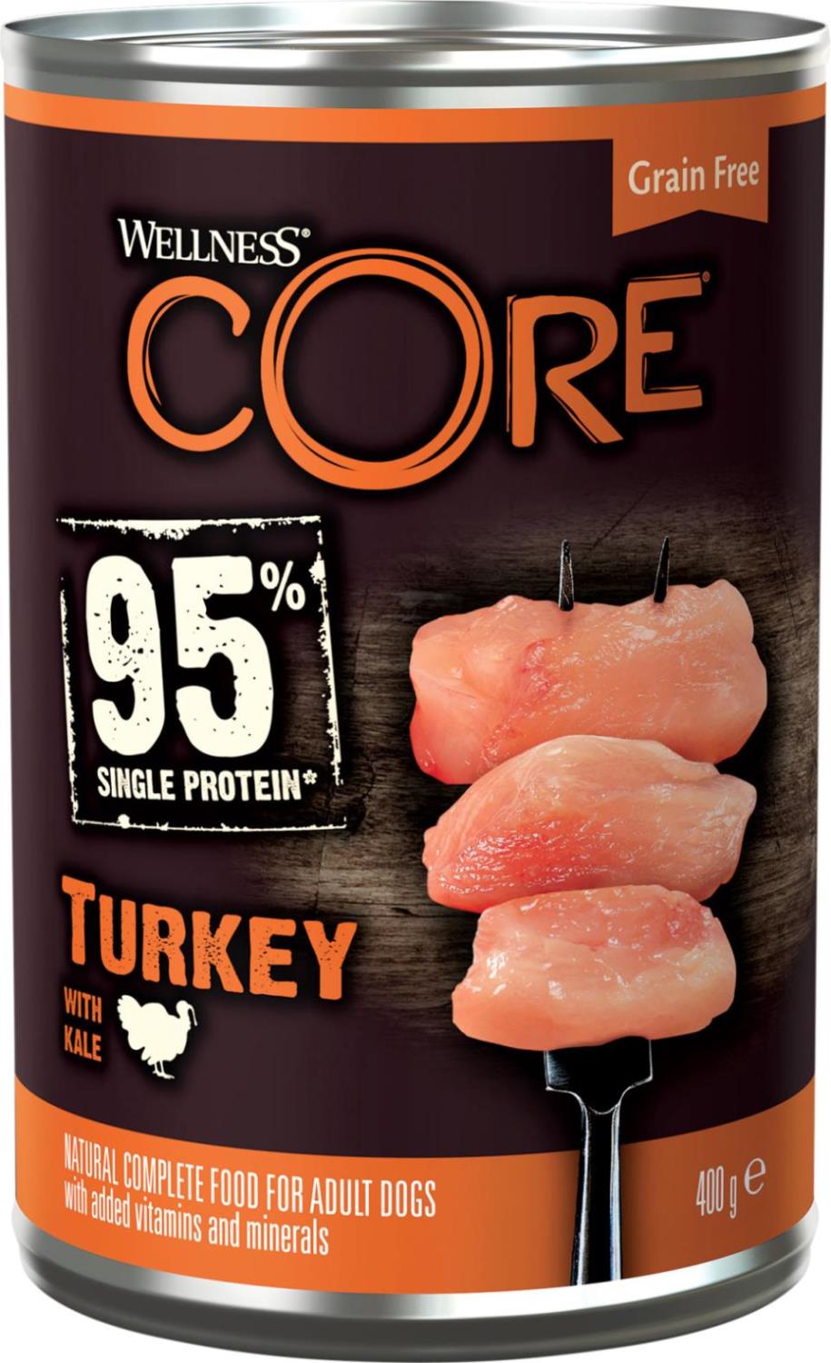 CORE Dog 95 Single Prot. Turkey & Kale Can 400 g