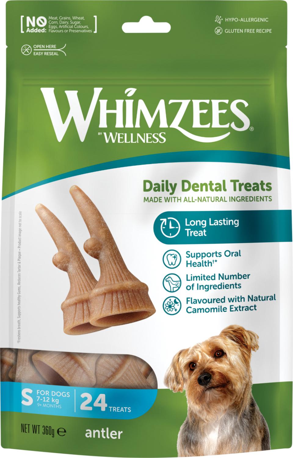 Whimzees Occupy Antler S 360 g pose - 24 chew