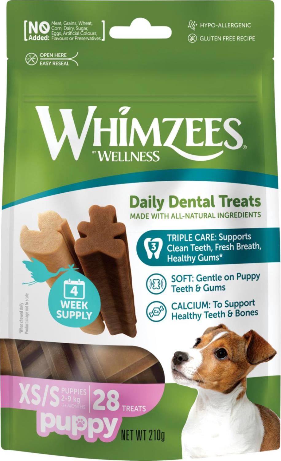 Whimzees Puppy Chew XS/S 210 g pose - 28 chew