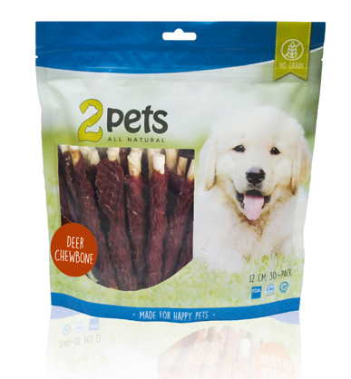 2pets Tyggpinne m hjort 12cm 30-pack, 400g