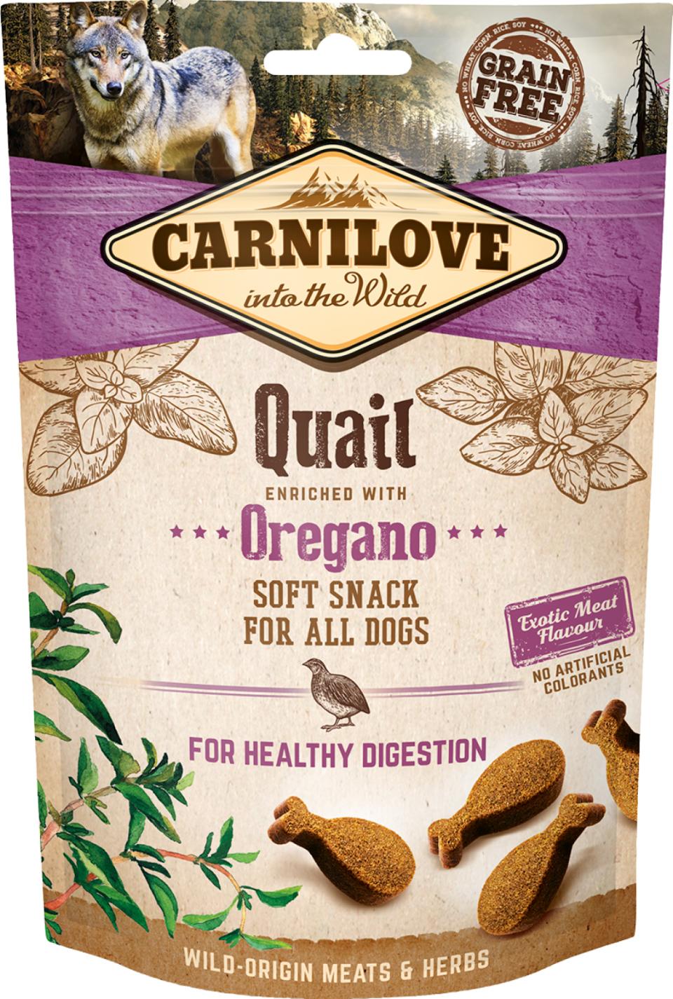 CARNILOVE Soft Snack Vaktel og oregano 200g