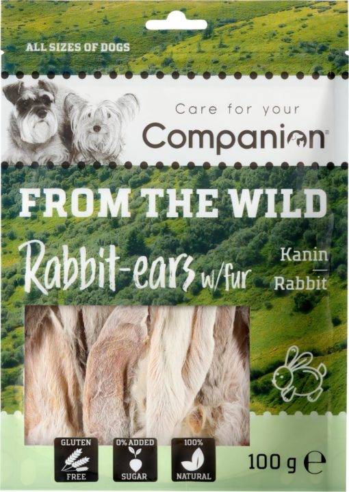 Companion FROM THE WILD, kaninøre med pels 100g