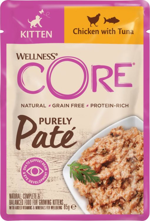 Core Cat purely pate Kitten, Chicken w/Tuna 85g