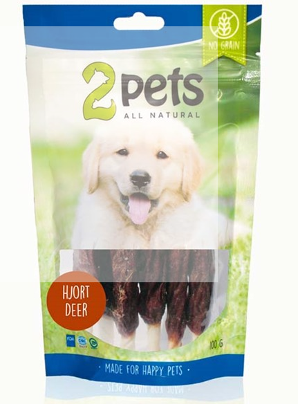 2pets Tuggpinne m hjort 12cm 6-pack,  70g