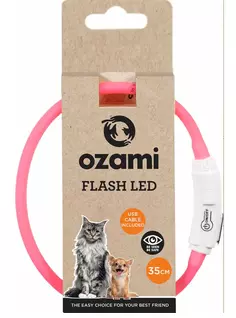 Ozami Flash Led Collar Pink Small 35cm