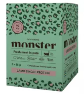 Monster Cat Pouches Adult Lamb 8 x 85 g