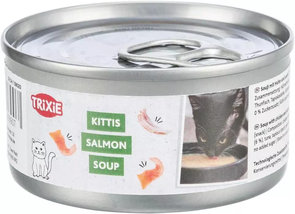 Salmon soup with chicken and salmon 80g