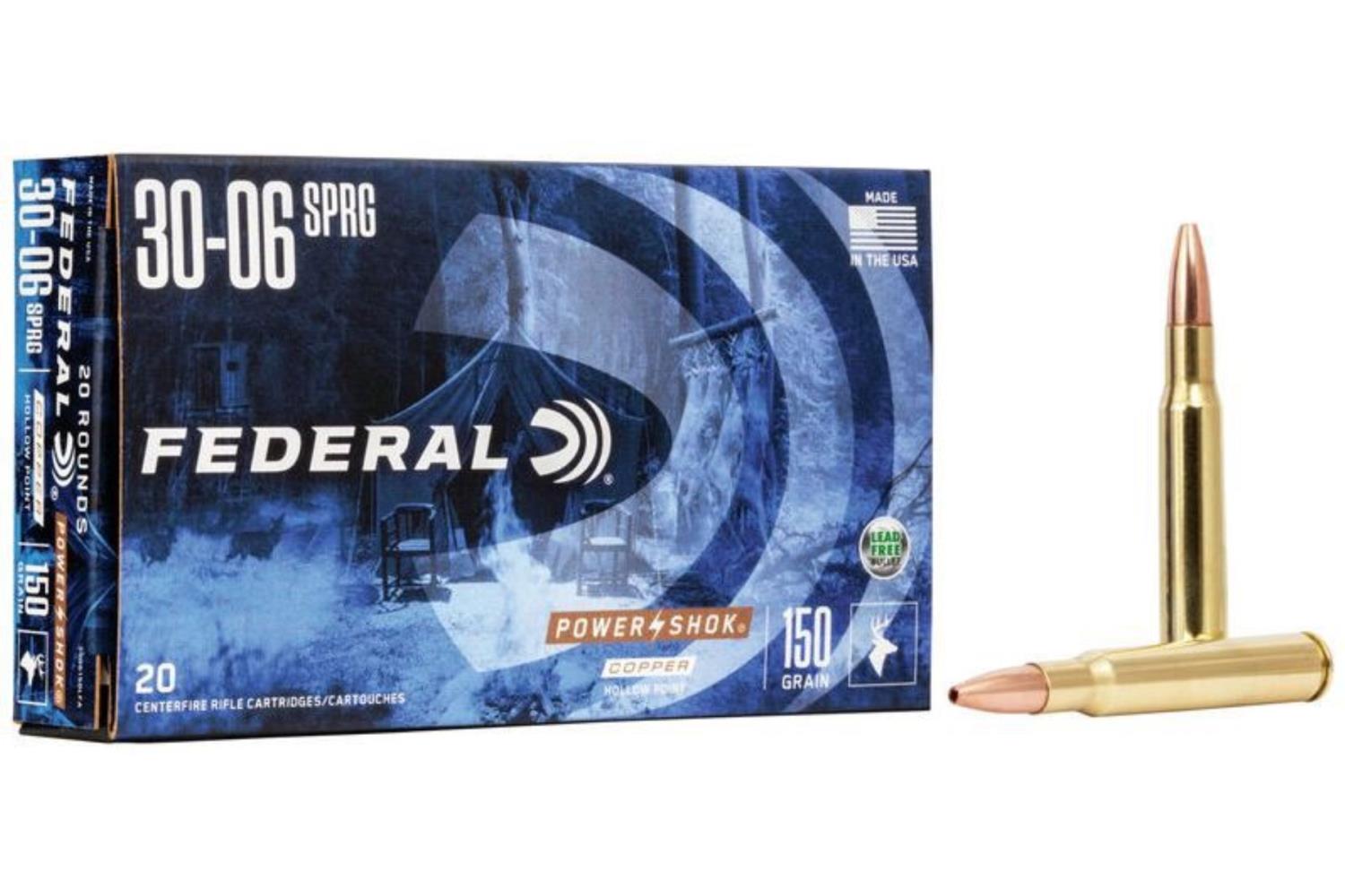 Federal Classic/Power Shok 30-06 Copper 150.gr Copper