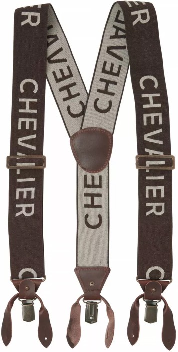 Chevalier Logo Suspenders Brown