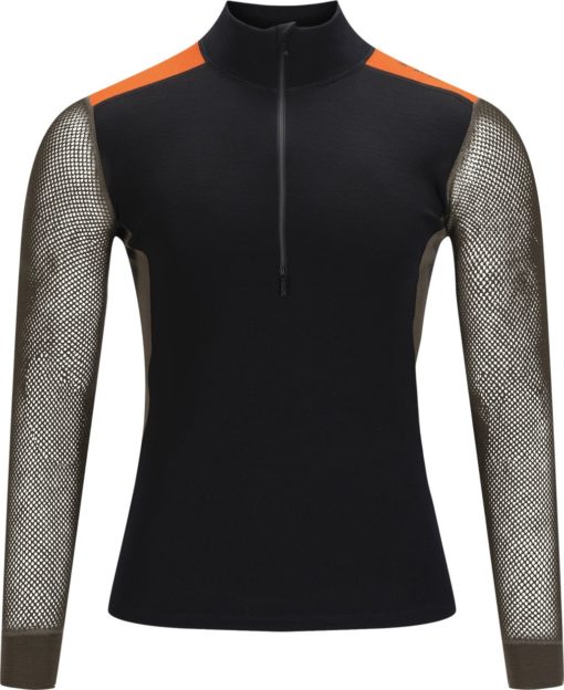 Aclima WoolNet hybrid Mockneck M JetBlack/Tarmac/GoldFlame