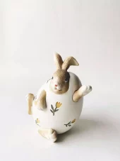 Kanin i egg 7x8x11cm