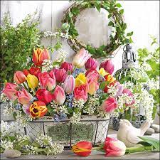 Serviett Spring Bouquet lunsj