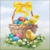 Serviett Easter Basket lunsj