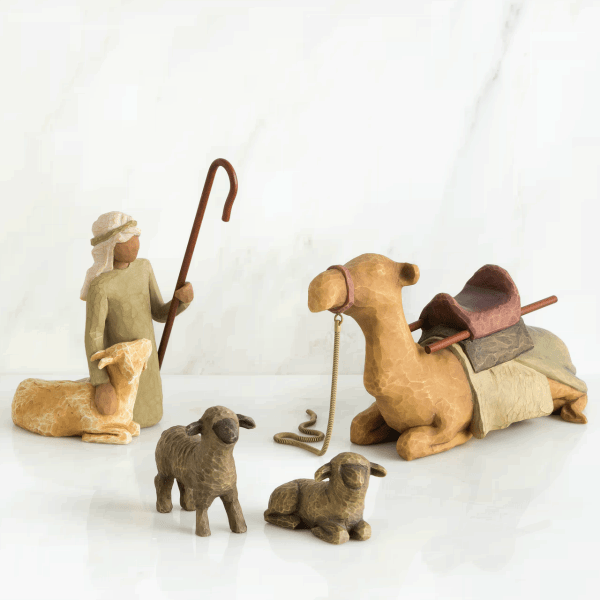 Willow Tree shepherd and stable animals