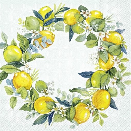 Serviett Lemon Wreath lunsj