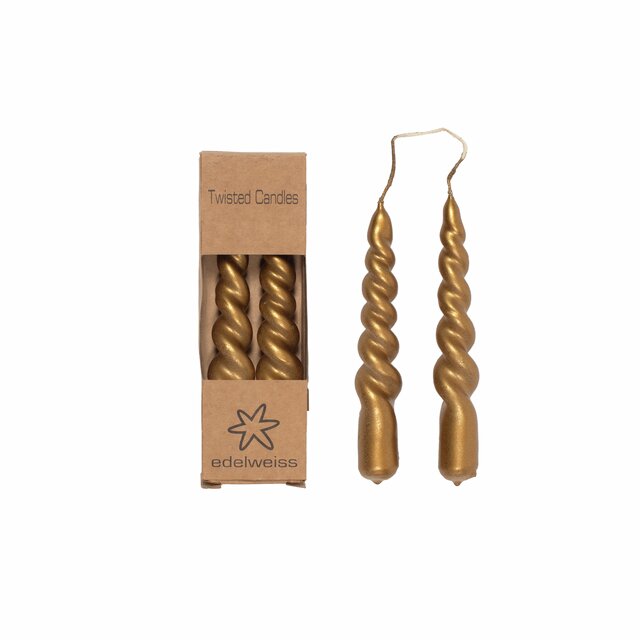 Vridde kronelys korte 2stk