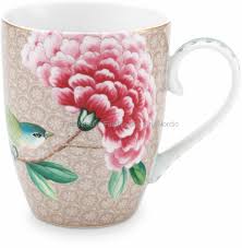 Pip Krus stort Blushing Birds khaki