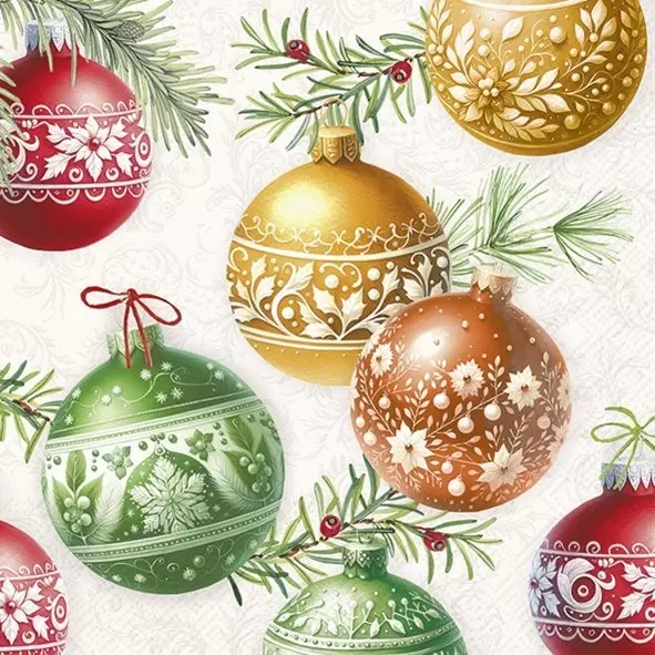 Serviett Christmas Bubbles lunsj