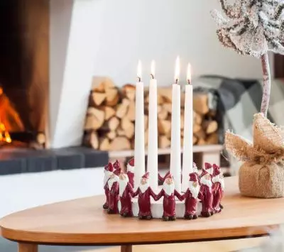 Adventsstake Harvesttime rød