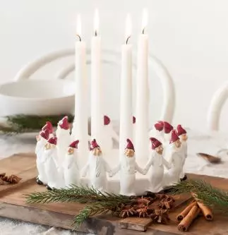 Adventsstake Harvesttime hvit