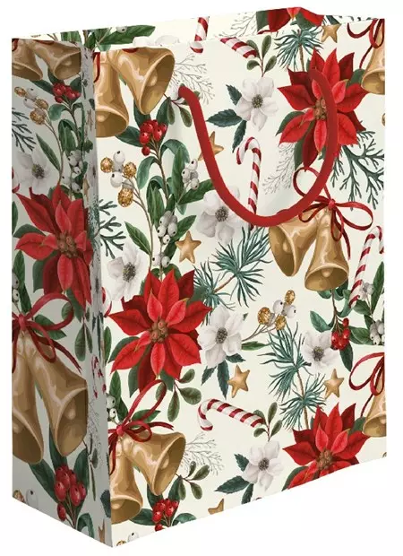 Gavepose Julestjerner og bjeller XL