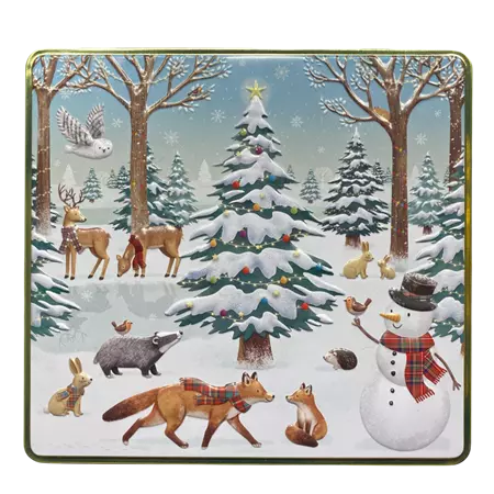 Metallboks Winter Animal kvadr