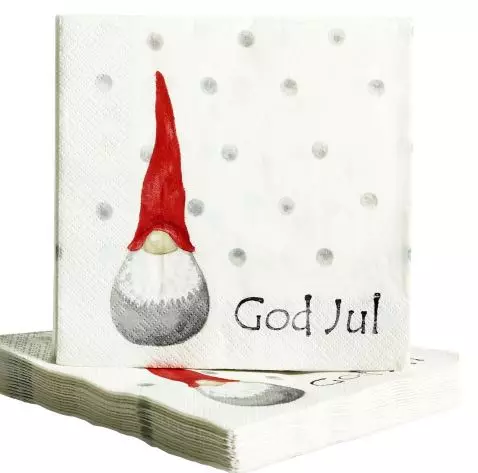 Serviett Santa High Hat kaffe