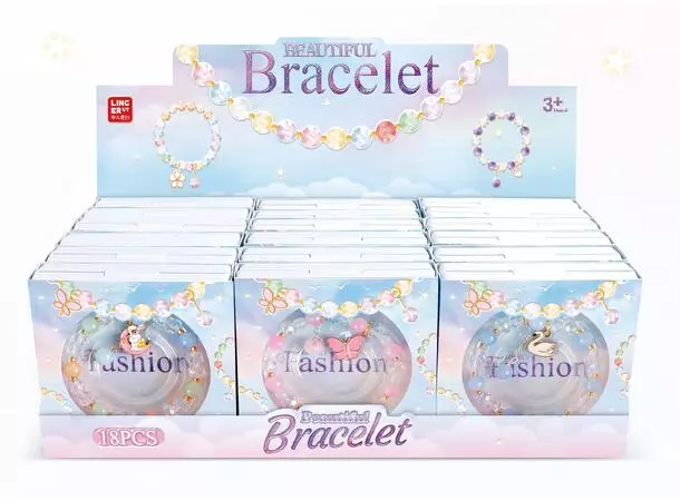 Perlearmbånd m/charms