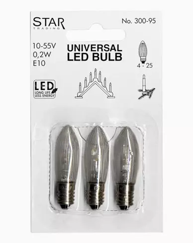 Pære LED 10-55V 0,2W E10