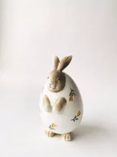 Kanin i egg 7x7x13cm